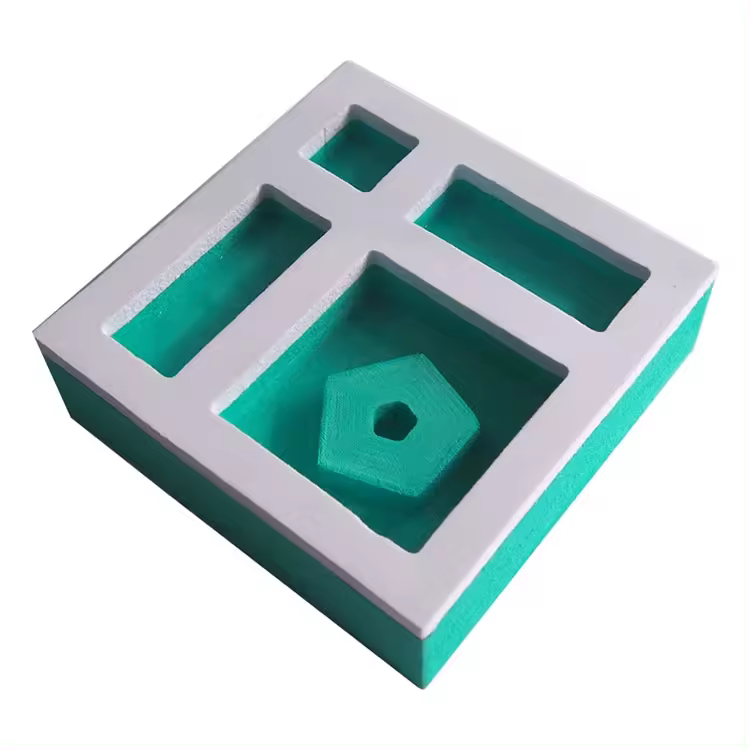 Paidu Factory custom high density white hard eva foam packing machine box foam insert blocks with different depth