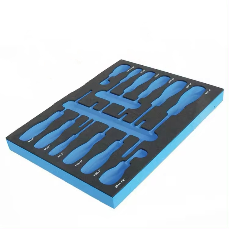 วัสดุบรรจุภัณฑ์ความหนาแน่นสูง Paidu รูปร่างที่กำหนดเองบรรจุโฟมสีดำแกะสลักโฟม Eva สำหรับบรรจุภัณฑ์ป้องกัน